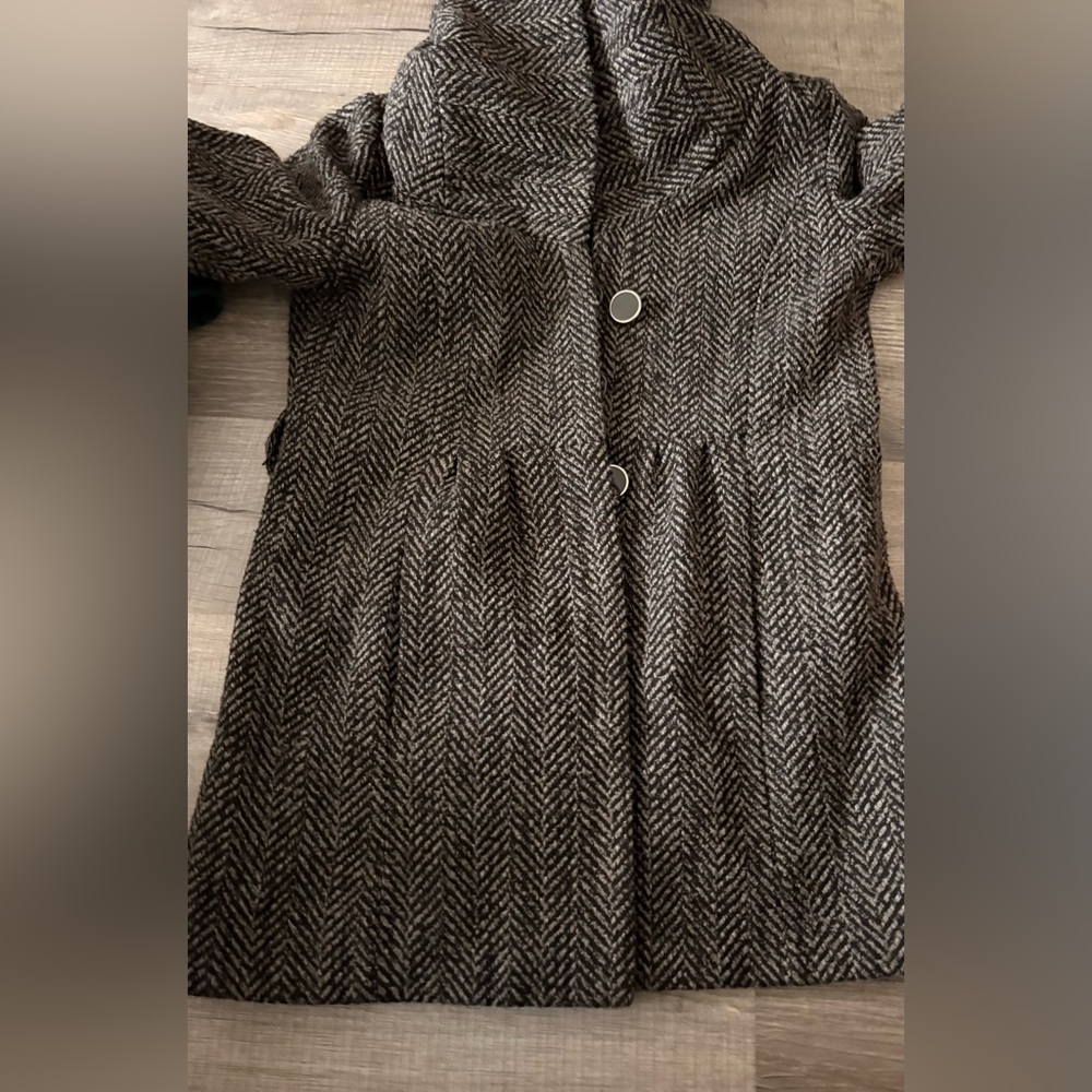 Ashley Stewart coat with hood stylish pea coat warm chic casual